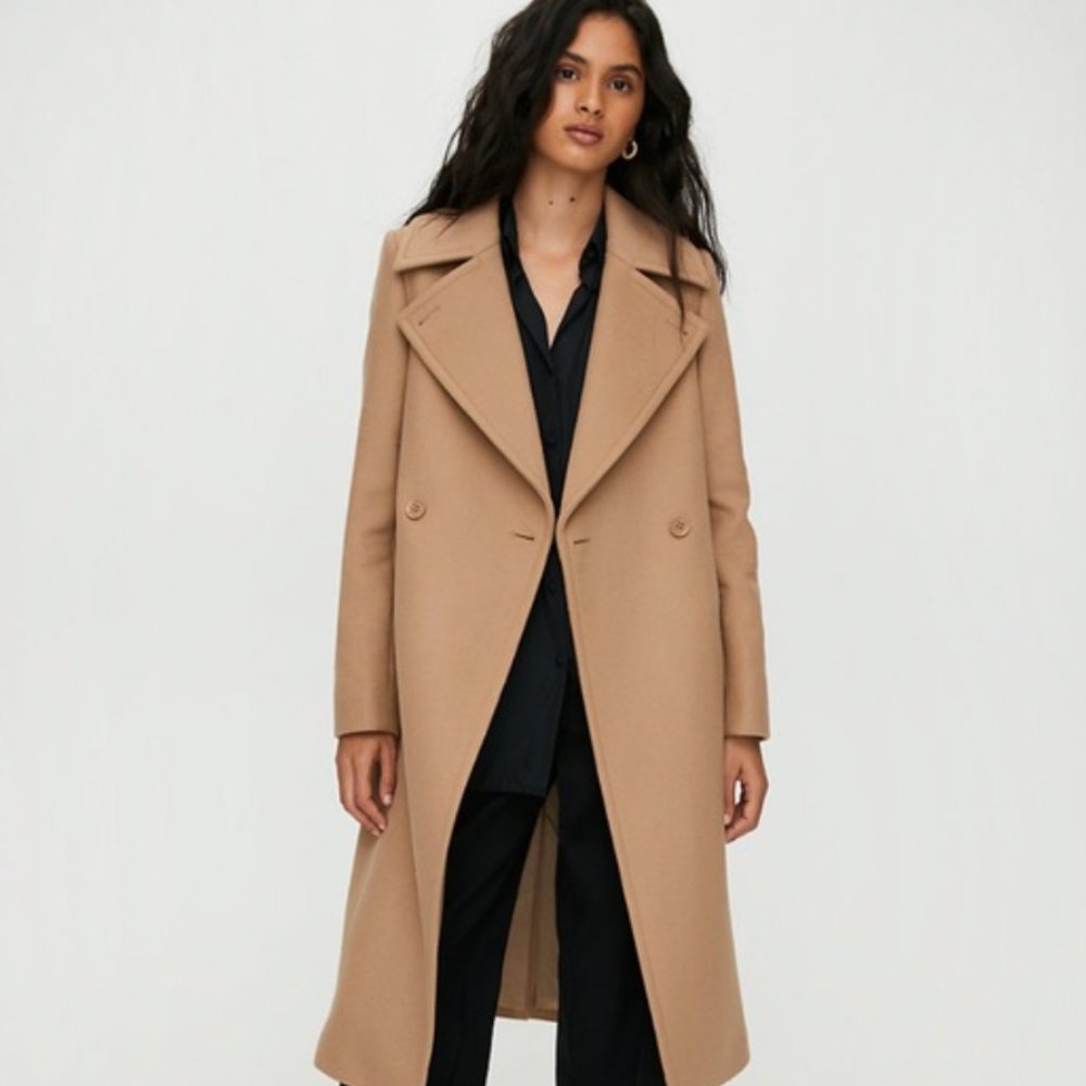 NWT Babaton Benton Wool Coat in Camel
